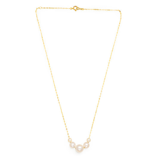 K18YGアコヤパール5粒ペンダント