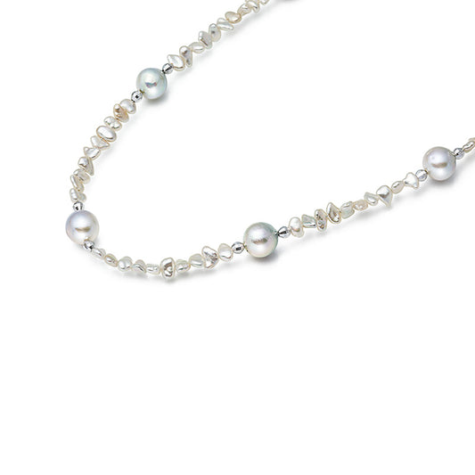 SVアコヤ&ケシパールデザインネックレス